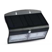 Iluminação de parede solar LED com sensor LED/7W/3,7V 4000K IP65 preta