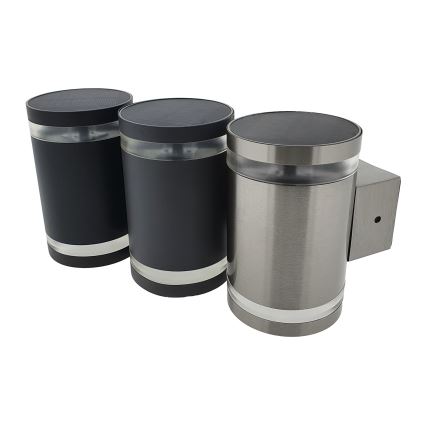 Iluminação de parede solar LED LED/5V IP44 preto