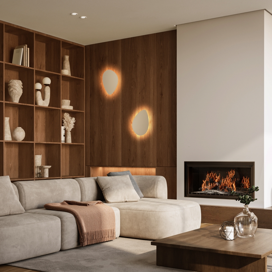 Iluminação de parede STONE 2xG9/8W/230V 30x39 cm bege