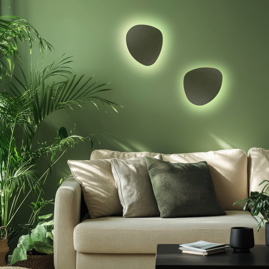 Iluminação de parede STONE 2xG9/8W/230V 30x39 cm verde