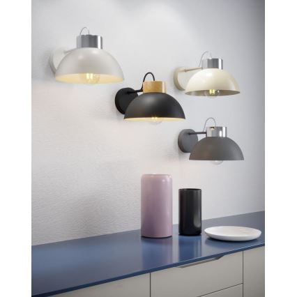 Iluminação de parede TEDI 1xE27/60W/230V bege/cromado brilhante
