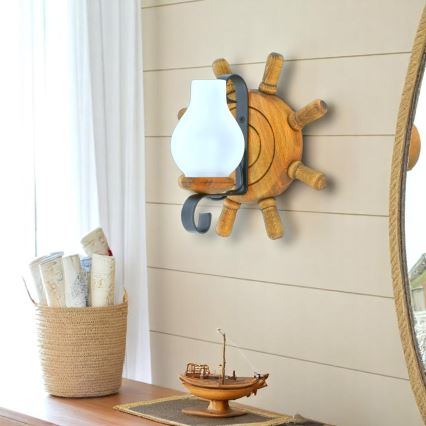 Iluminação de parede TIMONA 1xE14/40W/230V faia