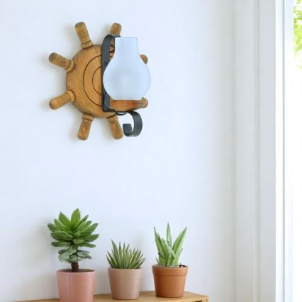 Iluminação de parede TIMONA 1xE14/40W/230V faia