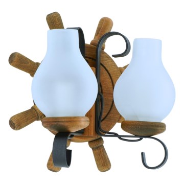 Iluminação de parede TIMONA 2xE14/40W/230V faia