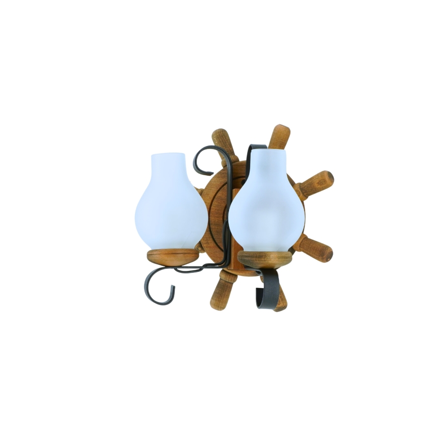 Iluminação de parede TIMONA 2xE14/40W/230V faia