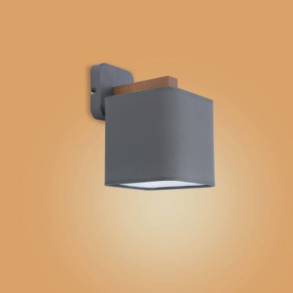 Iluminação de parede TORA 1xE27/15W/230V cinzenta