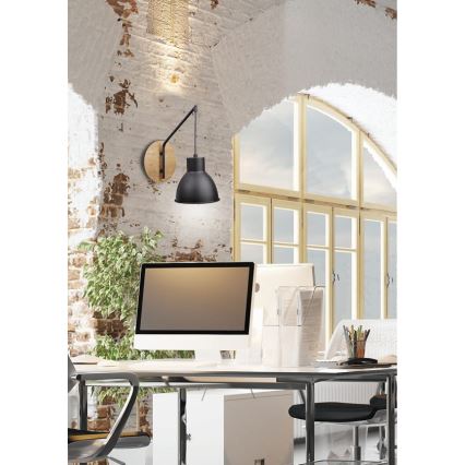 Iluminação de parede VARIO 1xE27/60W/230V Bétula