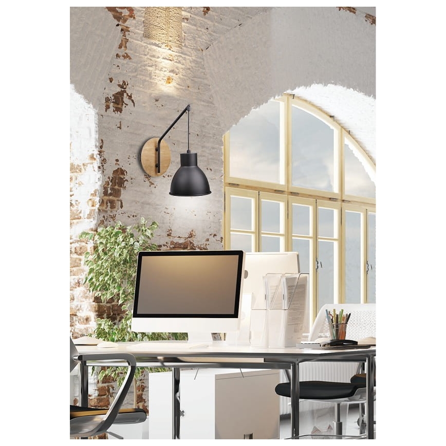 Iluminação de parede VARIO 1xE27/60W/230V Bétula