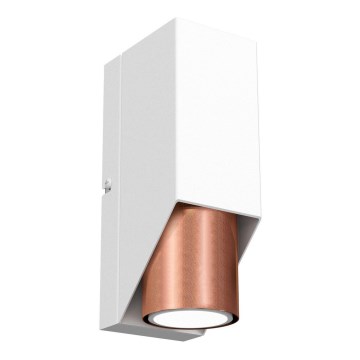 Iluminação de parede WALL 1xGU10/8W/230V branco/cobre
