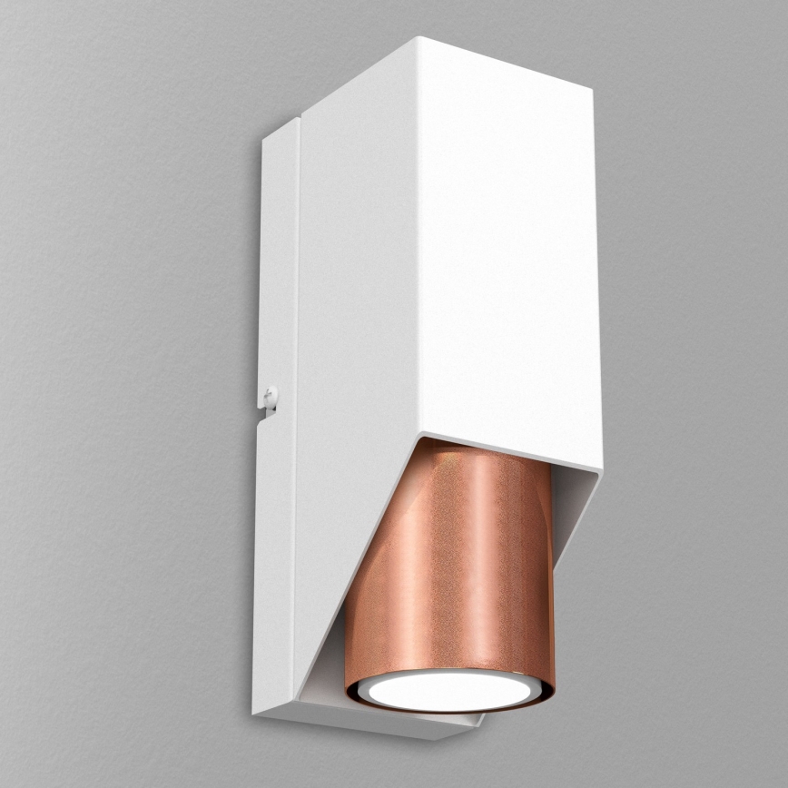 Iluminação de parede WALL 1xGU10/8W/230V branco/cobre