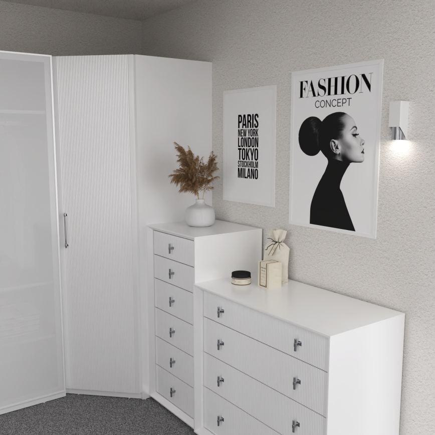 Iluminação de parede WALL 1xGU10/8W/230V branco/cromado brilhante