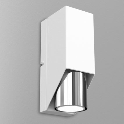 Iluminação de parede WALL 1xGU10/8W/230V branco/cromado brilhante