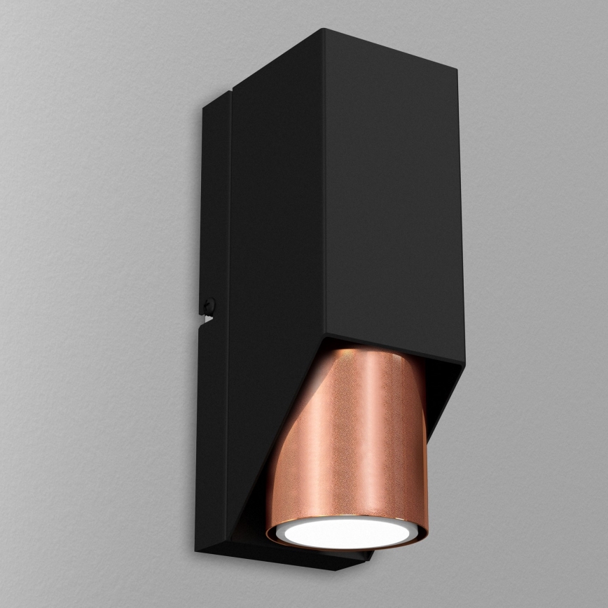 Iluminação de parede WALL 1xGU10/8W/230V preto/cobre