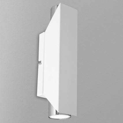 Iluminação de parede WALL 2xGU10/8W/230V branco/cromado brilhante