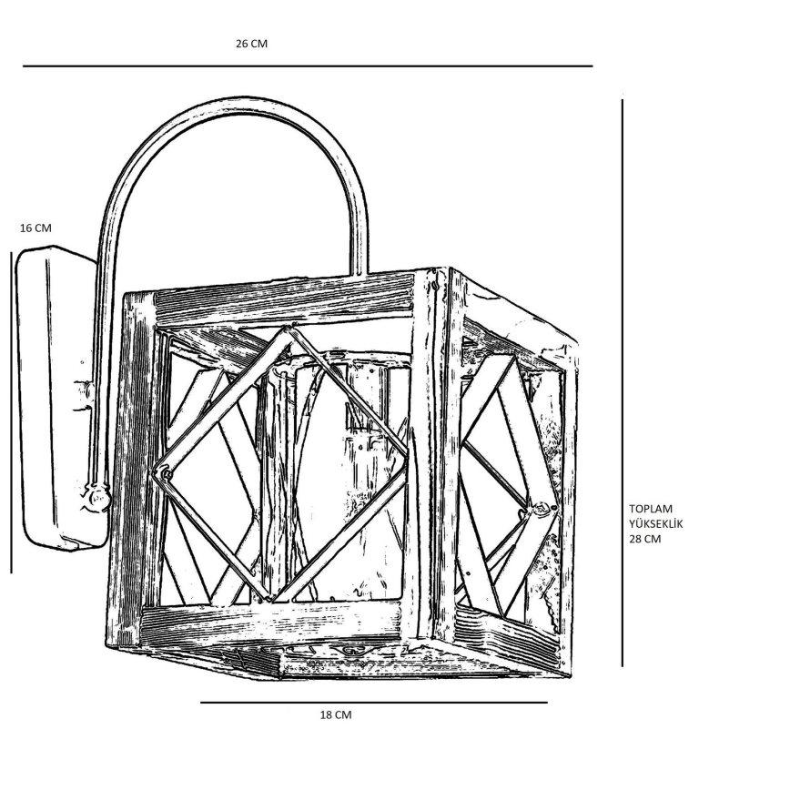 Iluminação de parede ZIKZAK 1xE27/60W/230V