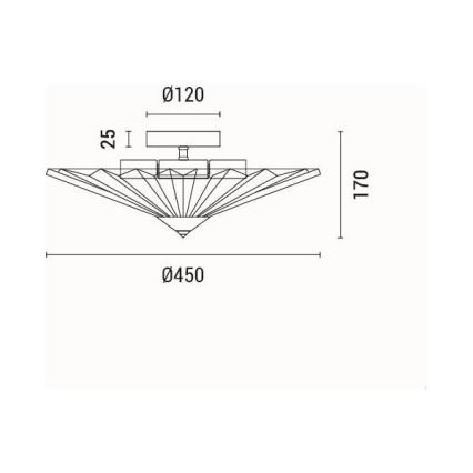 Iluminação de teto 5xE14/15W/230V cinzento