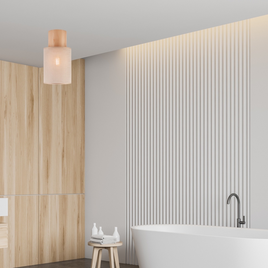 Iluminação de teto ARI 1xE27/60W/230V diâmetro 16 cm bege