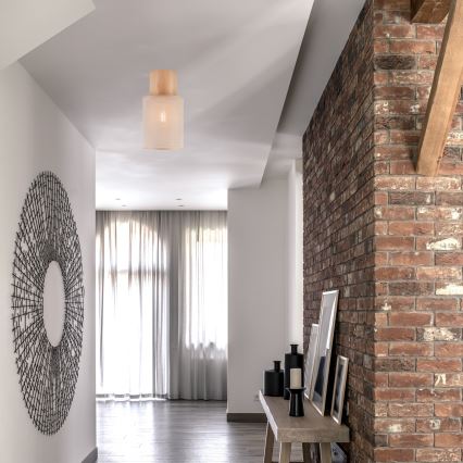 Iluminação de teto ARI 1xE27/60W/230V diâmetro 16 cm bege