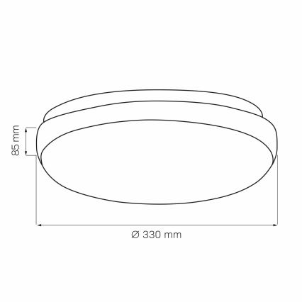 Iluminação de teto BENEDYKT 2xE27/20W/230V diâmetro 33 cm preto