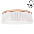Iluminação de teto BENITA 2xE27/25W/230V diâmetro 48 cm creme/carvalho – FSC certificado