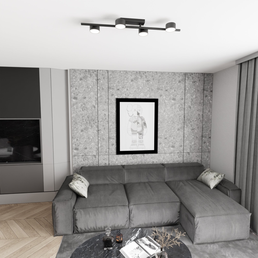 Iluminação de teto BET 4xGX53/12W/230V preto