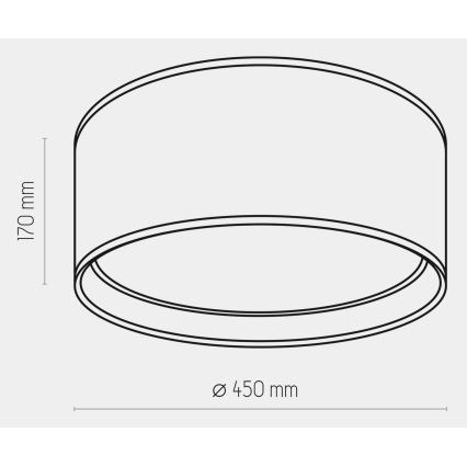 Iluminação de teto BILBAO 4xE27/15W/230V d. 45 cm branco/dourado