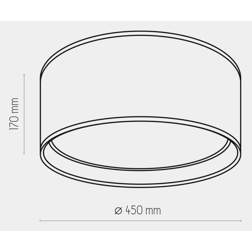 Iluminação de teto BILBAO 4xE27/15W/230V d. 45 cm branco/dourado
