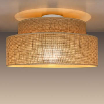 Iluminação de teto BOHO 1xE27/60W/230V diâmetro 40 cm bege