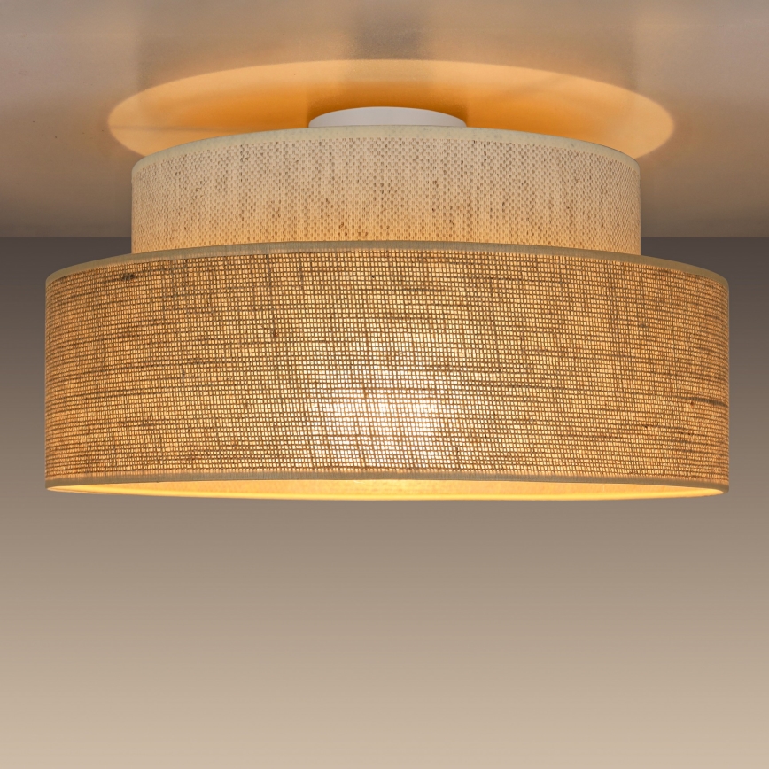 Iluminação de teto BOHO 1xE27/60W/230V diâmetro 40 cm creme/bege