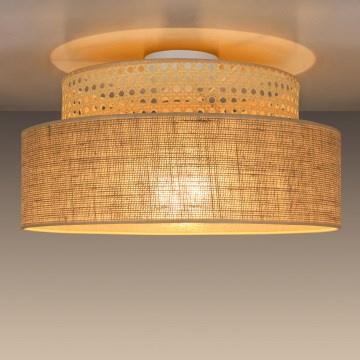 Iluminação de teto BOHO 1xE27/60W/230V diâmetro 40 cm vime