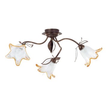 Iluminação de teto BRAGA 3xE27/15W/230V bronze