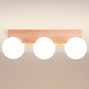 Iluminação de teto BULBO 3xG9/8W/230V faia/branco