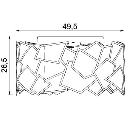 Iluminação de teto CAMO 3xE27/15W/230V dourado