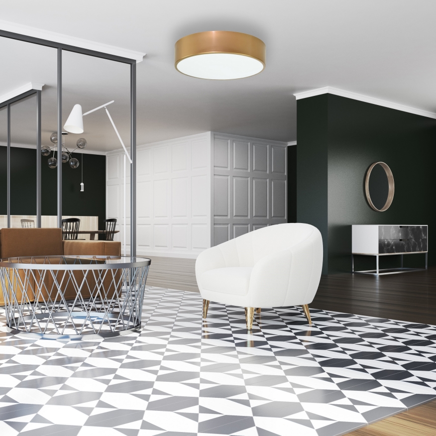 Iluminação de teto CLEO 2xE27/24W/230V d. 30 cm dourada