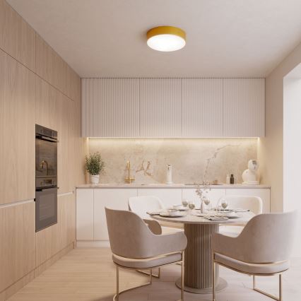 Iluminação de teto CLEO 6xE27/24W/230V d. 80 cm dourada