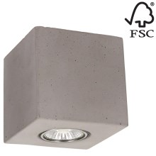 Iluminação de teto CONCRETEDREAM 1xGU10/6W/230V betão - certificado por FSC