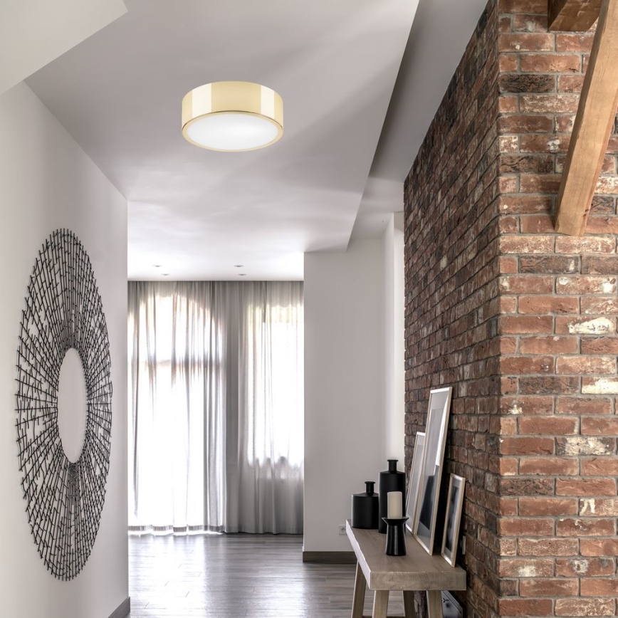 Iluminação de teto DANTE 1xE27/60W/230V diâmetro 26 cm dourado