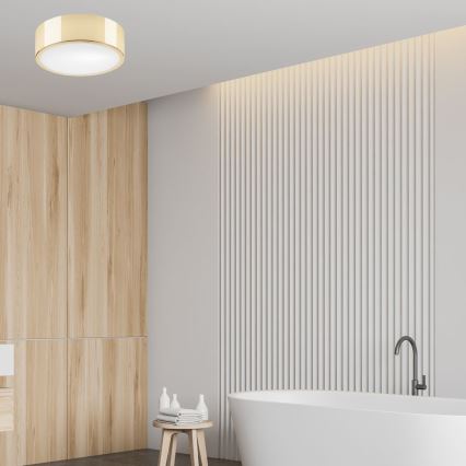 Iluminação de teto DANTE 1xE27/60W/230V diâmetro 26 cm dourado