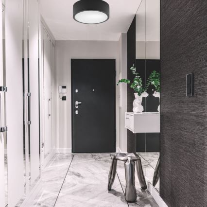 Iluminação de teto DANTE 1xE27/60W/230V diâmetro 26 cm preto