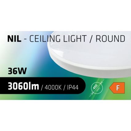 Iluminação de teto de casa de banho LED CIRCLE LED/36W/230V 4000K diâmetro 45 cm IP44 branco