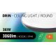 Iluminação de teto de casa de banho LED CIRCLE LED/36W/230V 4000K diâmetro 45 cm IP44 preto