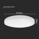 Iluminação de teto de casa de banho LED com sensor LED/18W/230V 4000K IP44 branco