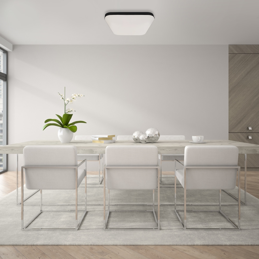 Iluminação de teto de casa de banho LED com uma sensor NEMO LED/16W/230V IP44 preto