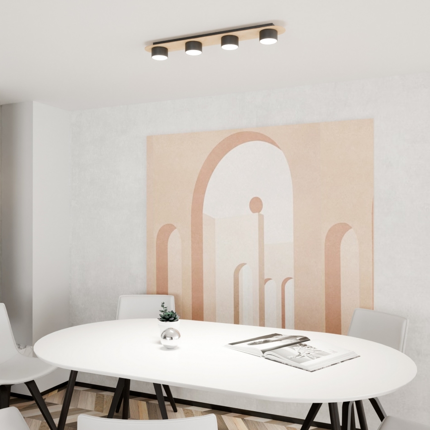 Iluminação de teto DIAZ 4xGX53/12W/230V preto/castanho