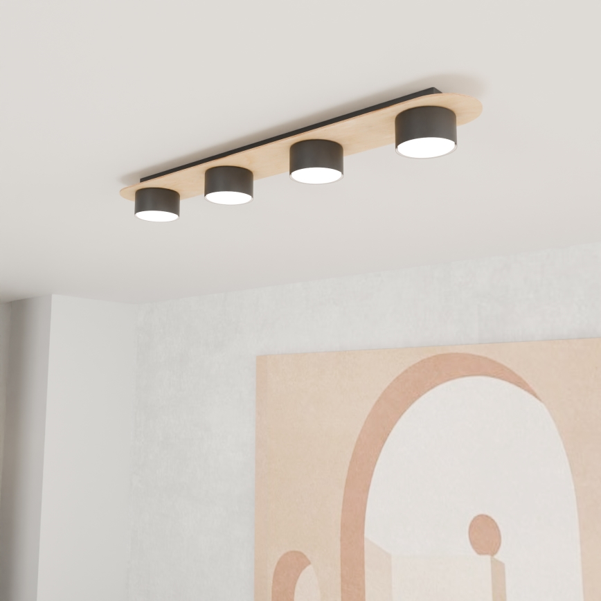 Iluminação de teto DIAZ 4xGX53/12W/230V preto/castanho