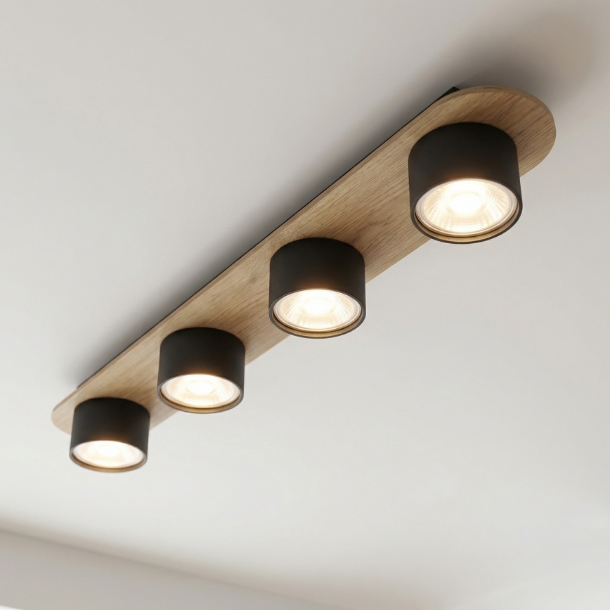 Iluminação de teto DIAZ 4xGX53/12W/230V preto/castanho
