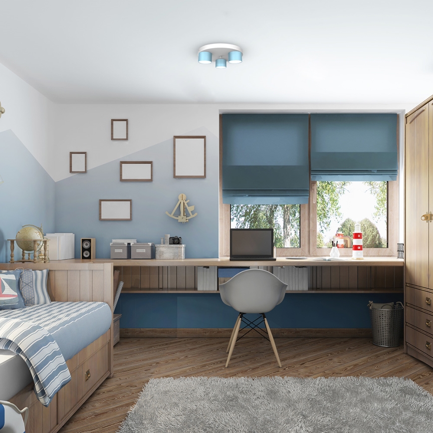 Iluminação de teto DIXIE 3xGX53/11W/230V azul