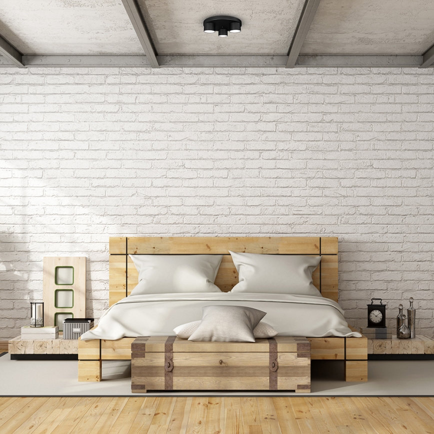 Iluminação de teto DIXIE 3xGX53/11W/230V preta