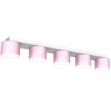 Iluminação de teto DIXIE 5xGX53/11W/230V rosa