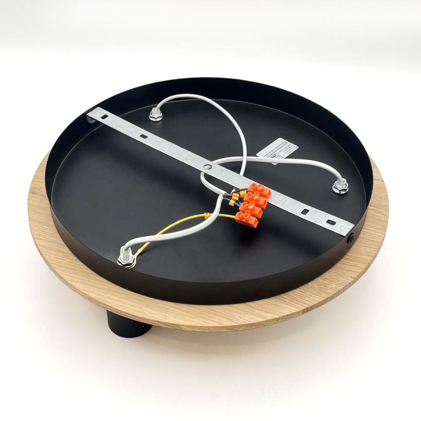 Iluminação de teto DUSTY 3xE27/15W/230V diâmetro 34 cm carvalho/preto